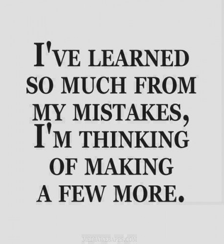 learn from my mistakes - quote - personal development